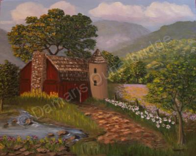 Landscape - Old Country Barn - New Hampshire - Oil On Canvas