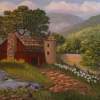 Old Country Barn - New Hampshire - Oil On Canvas Paintings - By Damaris Outterbridge, Impressionist Painting Artist