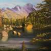 Lake Haiyaha - Oil On Canvas Paintings - By Damaris Outterbridge, Realism Painting Artist