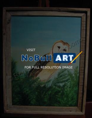 Birds - Pine Heart - Acrylic On Canvas
