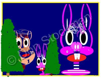 Computer Fun Art - M 26 Rabbit And Friends - Gemdondy Computer Art