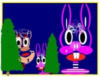 Computer Fun Art - M 26 Rabbit And Friends - Gemdondy Computer Art