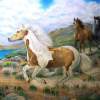 Mustangs Racing The Wind - Colored Pencil Drawings - By Deidra Smith, Realism Drawing Artist