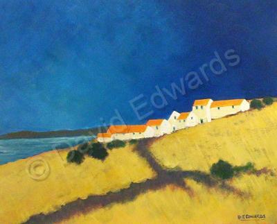 Landscape - Summer Village - Acrylic