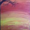 Fire Sunset - Acrylic Paintings - By Kelly Spring, Realism Painting Artist