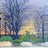 Easton Shopping Mall - Acrylic Paintings - By Kelly Spring, Impressionism Painting Artist