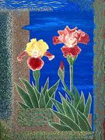 Bearded Irises Art Prints Iris Flowers Canvas Art - Fine Art Prints From Original Paintings - By Baslee Troutman Fine Art Prints Fish Flowers, Contemporary Fine Art Prints Painting Artist