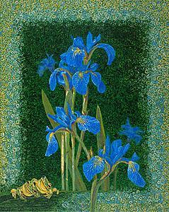 Contemporary Art Decorative Ar - Irises Art Contemporary Art Decorative Art Giclee Prints - Fine Art Prints From Original