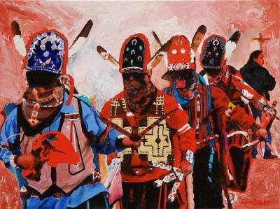 Matachines - Soldiers Of The Virgin - Oil On Linen