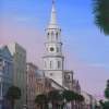 Easter On Broad - Acrylic Paintings - By Allan West, Realistic Painting Artist