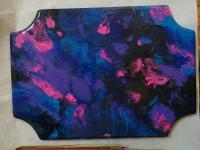 Midnight Dabble - Acrylics Paintings - By Elizabeth Edmonds, Paint Pour Painting Artist