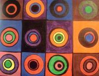 9X12 Inch Original - Tantaric Wheels Of Prayer  Good Luck - Acrylic