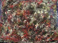 Salute To Pollock - Acrylic Paintings - By Everett Hickam, Abstract Painting Artist