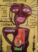 King Of The Street Artists - M Ixed Medium Paintings - By Everett Hickam, Expressionist Painting Artist