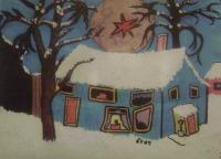 Christmas Eve In Buffalo - M Ixed Medium Mixed Media - By Everett Hickam, Expressionist Mixed Media Artist
