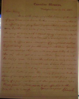 Civil War - Copy Of Letter From President Lincoln 1862 - Printed Copy