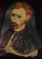 Vincent Under Stress - M Ixed Medium Paintings - By Everett Hickam, Realism Painting Artist