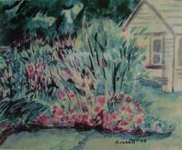 Summer House At Lone Star Lake - Watercolor Paintings - By Everett Hickam, Realism Painting Artist