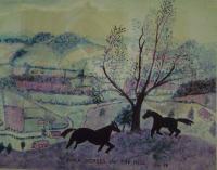 Saluting Grandma Moses An American Original - Mixed Medium Paintings - By Everett Hickam, Primative Painting Artist