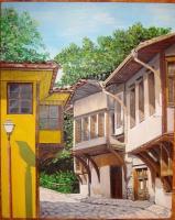 Landscape - The Old City Of Plovdiv - Oil On Canvas