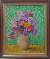 Flowers - Oil On Canvas Paintings - By Nina Mitkova, Impressionism Painting Artist