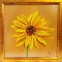 Sun Flower - Soft Pastel Paintings - By Nina Mitkova, Realism Painting Artist