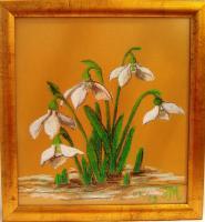 Snowdrops - Soft Pastel Paintings - By Nina Mitkova, Realism Painting Artist