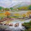 Autumn By The River - Oil On Canvas Paintings - By Nina Mitkova, Realism Painting Artist