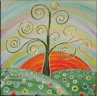 Tree Of Dreams - Acrilics Paintings - By Nina Mitkova, Abstract Painting Artist