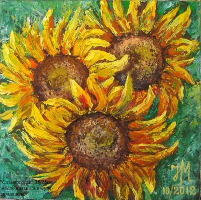 Sold - Sunflowers - Oil On Canvas