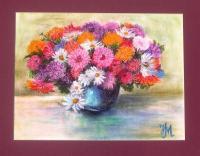 Flowers - Soft Pastel Paintings - By Nina Mitkova, Realism Painting Artist