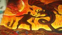 Mysterious Paintings - At The Gates Of Hell By  Abdel Zhiri - Oil On Canvas