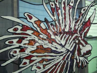 Glass Panel - Lion Fish - Add New Artwork Medium