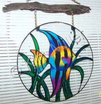 Glass Panel - Angelfish - Glass Overlay