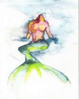 Mermaid 3 - Ink Other - By Sherri Adriano, Inkwash Other Artist