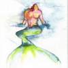 Mermaid 3 - Ink Other - By Sherri Adriano, Inkwash Other Artist