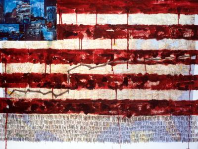 Barcode - Flag - Mixed Media