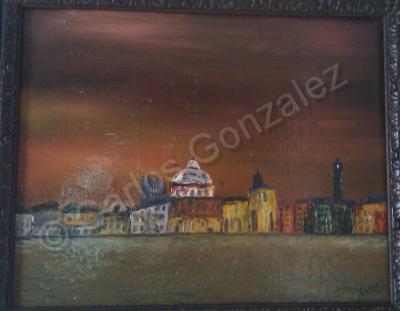 Miscellaneous - My Town - Oil On Canvas