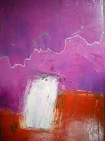 Big White Square - Acrylic Paintings - By Amy Rosen, Abstract Painting Artist