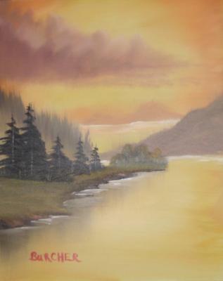 Oil Paintings - End Of Day - Oil On Canvas