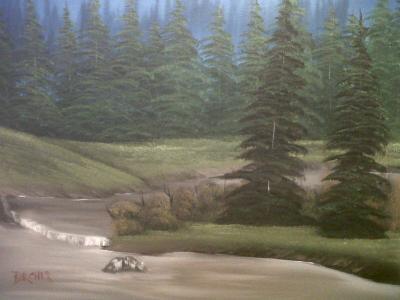 Lakes And Rivers - Muddy River - Oil On Canvas