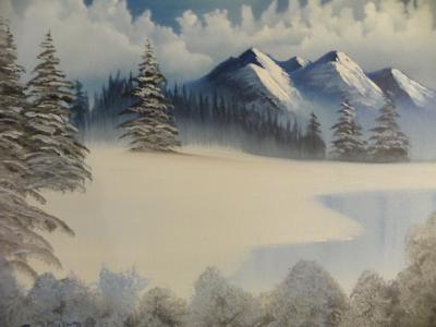 Oil Paintings - Frozen Pond - Oil On Canvas
