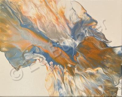 Acrylic Pour Painting - Reflective Fire - Acrylic
