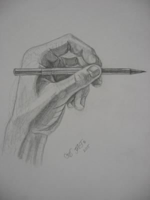 College Portfolio - The Power Of A Hand - Pencil