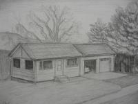 Neighbors - Pencil Drawings - By Christopher R Jones, Observational Drawing Artist