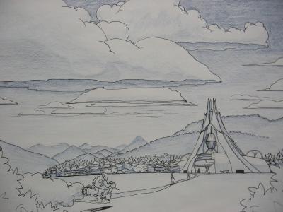 College Portfolio - Future Montana - Colored Pencil And Ink