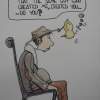 Homeless Man - Watercolor And Ink Mixed Media - By Christopher R Jones, Comic Mixed Media Artist
