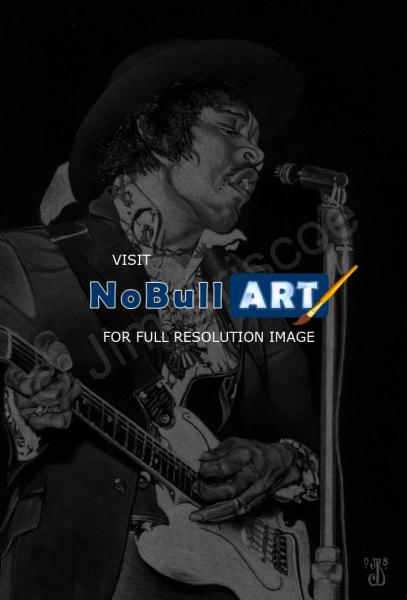 Music Portfolio - Jimi Hendrix - Graphite Pencil