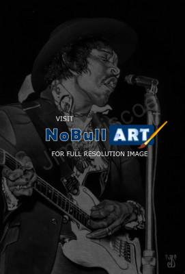 Music Portfolio - Jimi Hendrix - Graphite Pencil