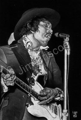 Music Portfolio - Jimi Hendrix - Graphite Pencil